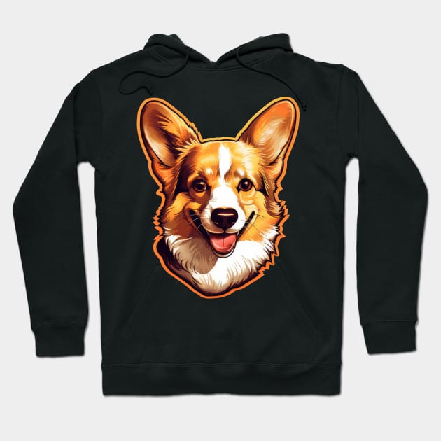 Corgi Hoodie by RosaliArt